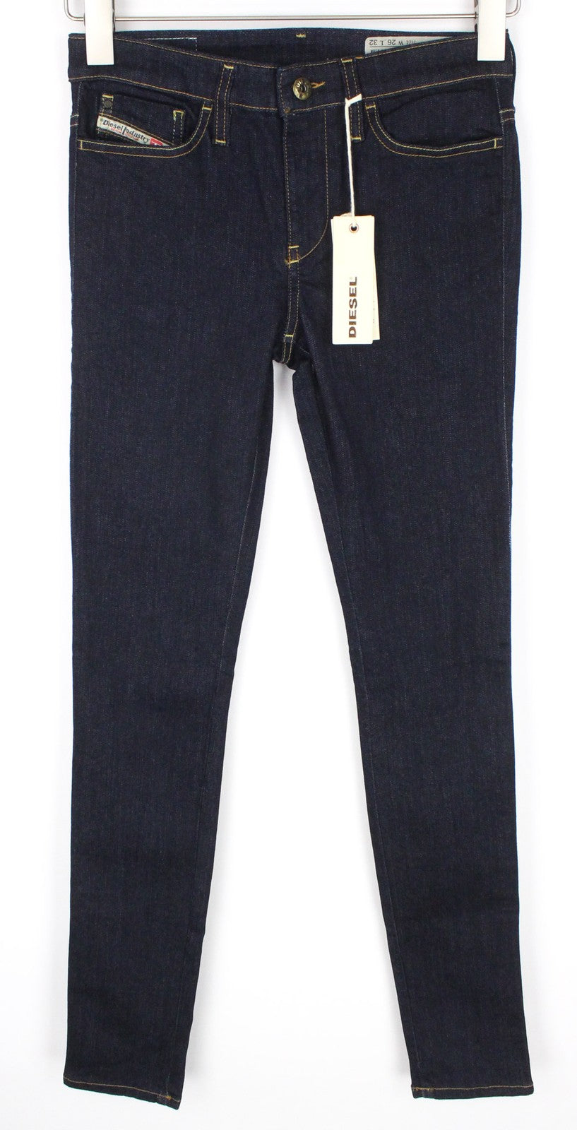 DIESEL Skinzee 0813C Women's Jeans W26/L32 Dark Blue Super Slim Skinny Stretch