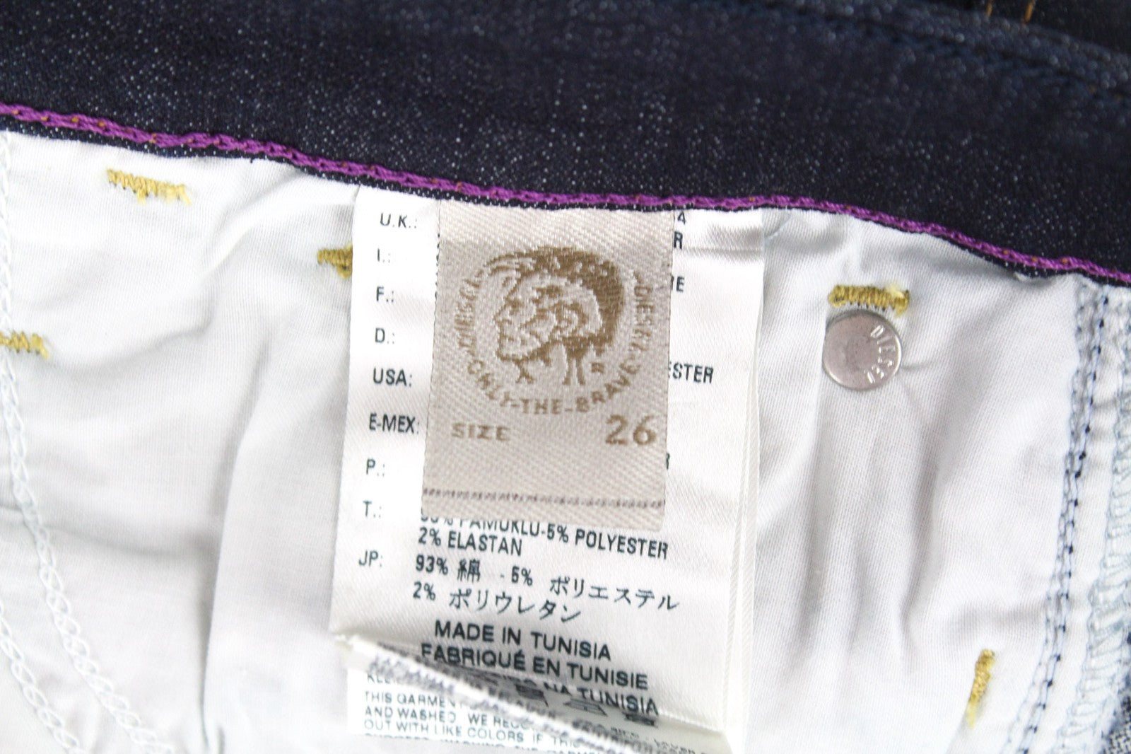 DIESEL Skinzee 0813C Women's Jeans W26/L32 Dark Blue Super Slim Skinny Stretch