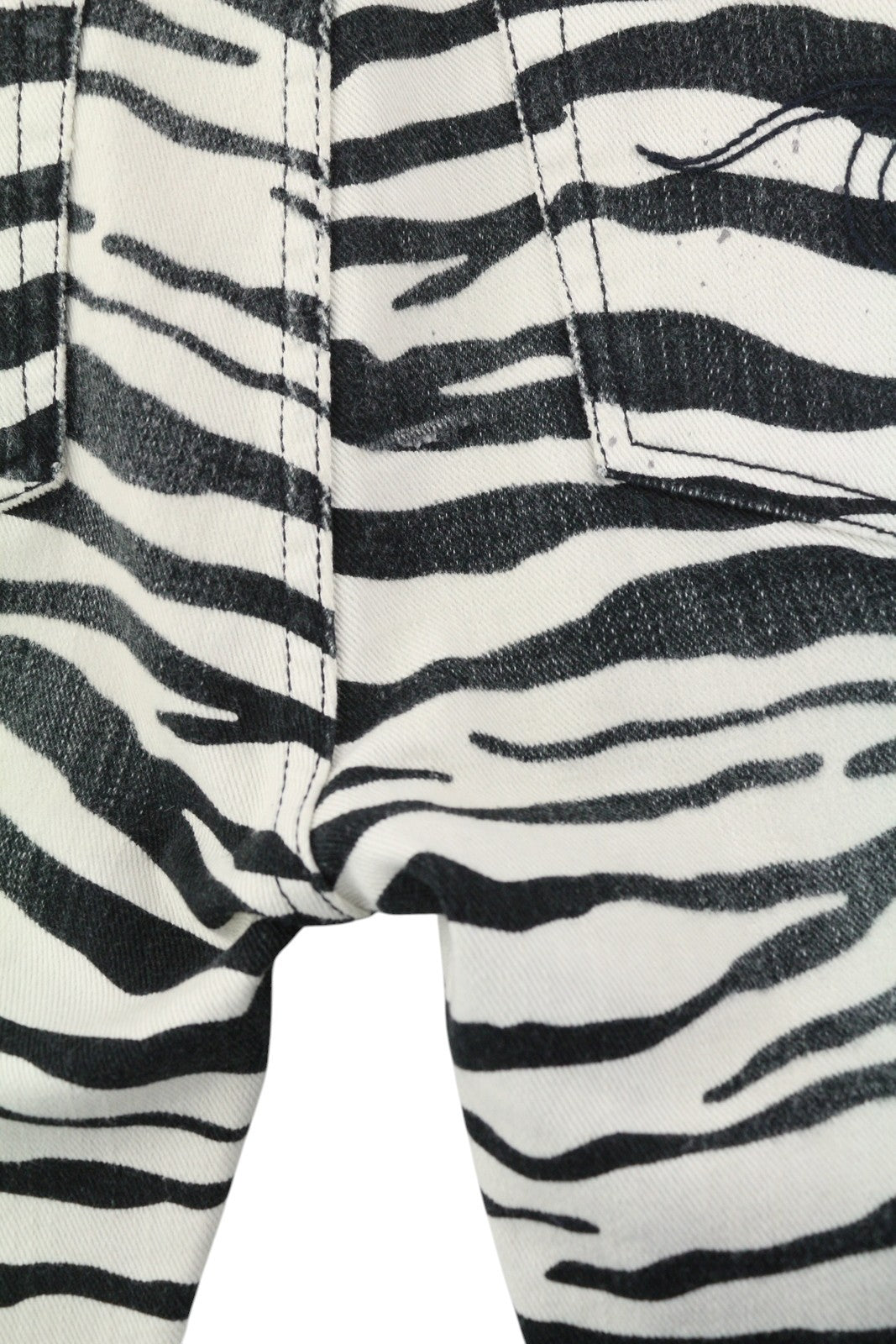 R13 Alison Skinny Women Jeans 27 Zebra Print Zip Fly Casual Denim Logo RRP€599