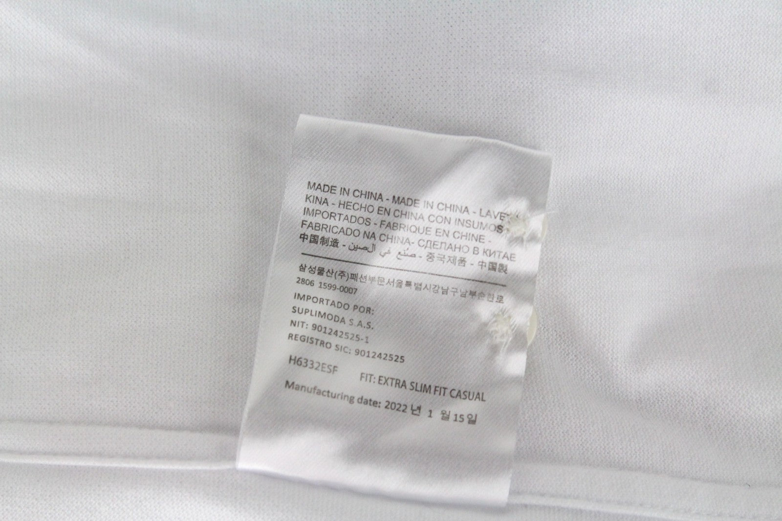 SUITSUPPLY Shirt 37/ 14 1/2/38/ 15 White Extra Slim Cotton Polo Formal