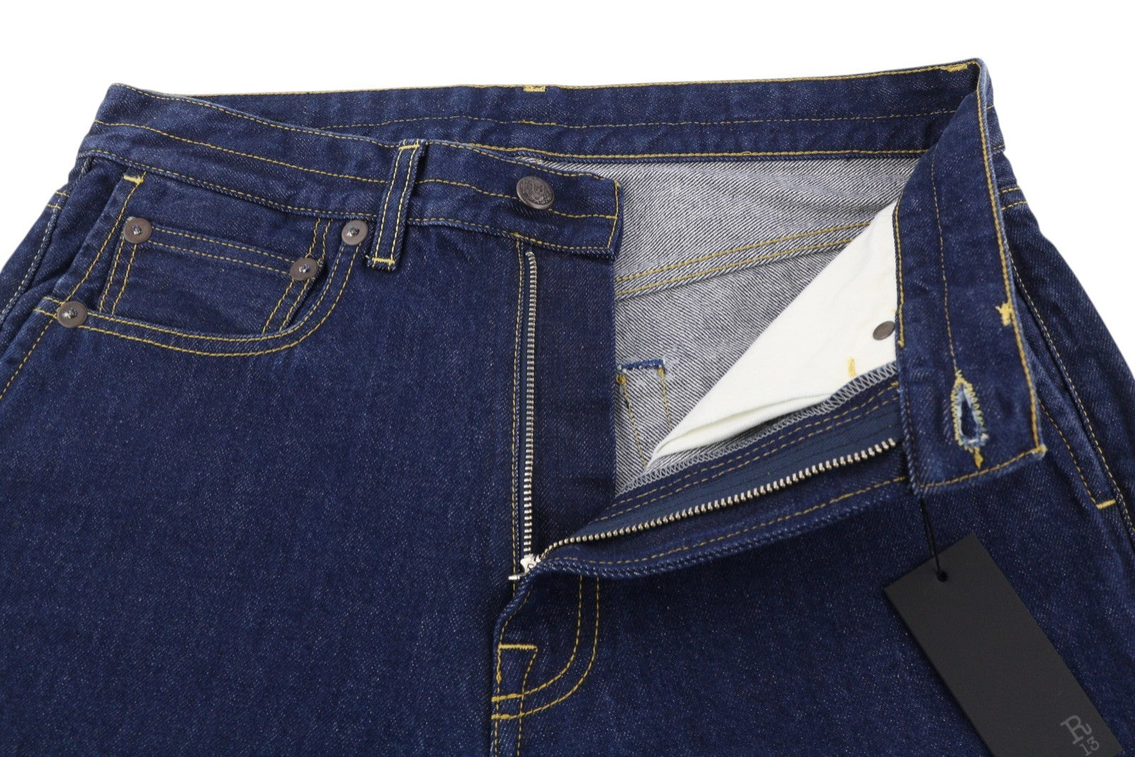 R13 Double Pocket Boyfriend Women Jeans 27 Riley Indigo Ankle Cropped Regular