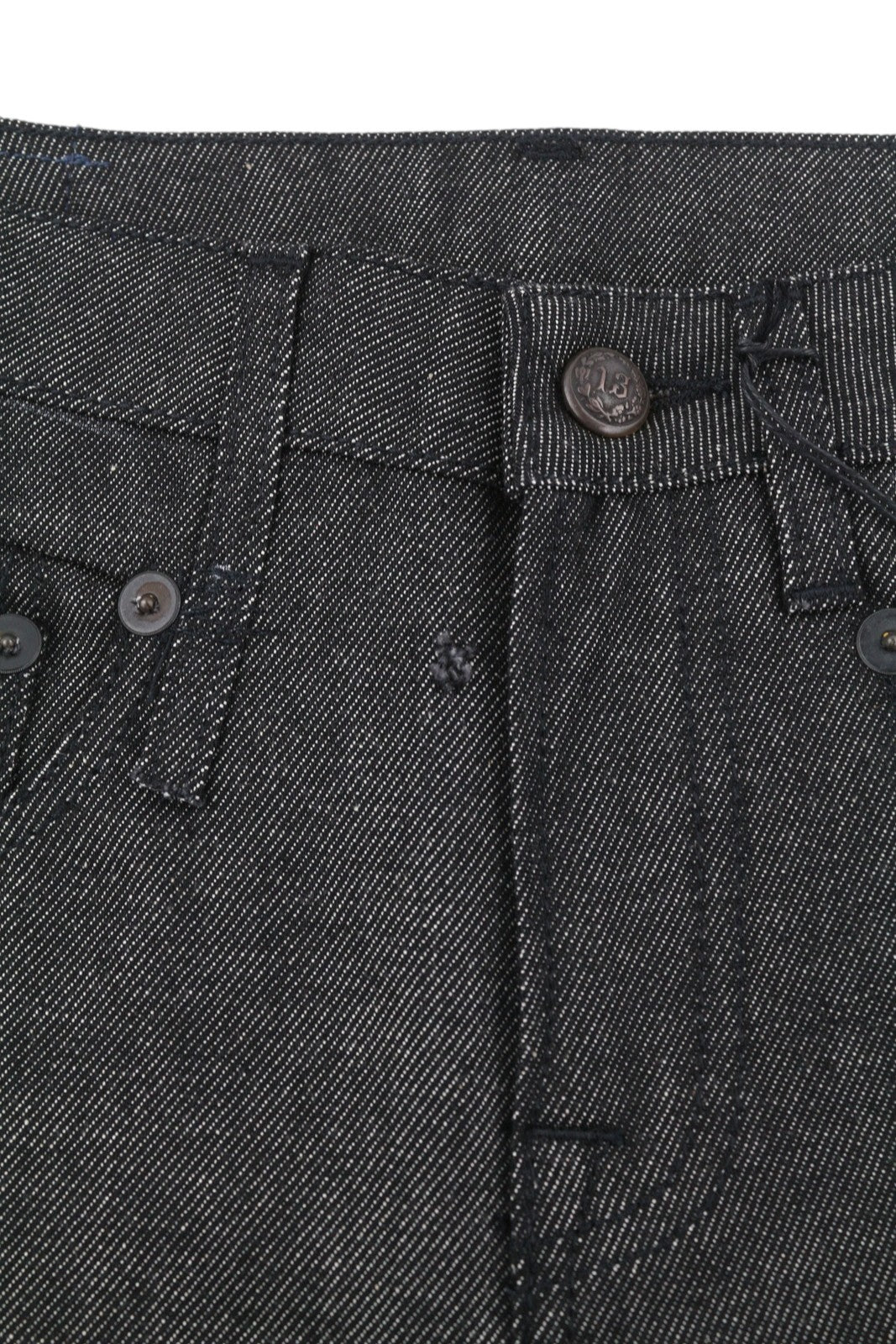 R13 Boy Straight Women Jeans 26 Vintage Grey Zip Fly Dark Denim Pockets Casual