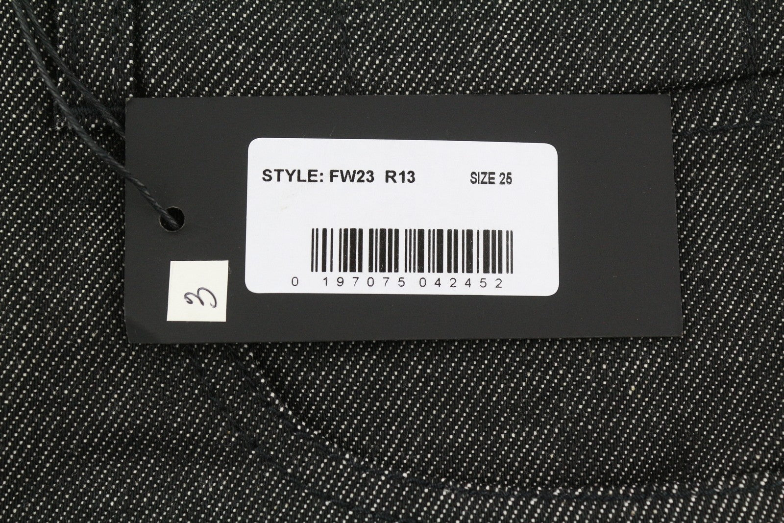 R13 Boy Straight Women Jeans 26 Vintage Grey Zip Fly Dark Denim Pockets Casual