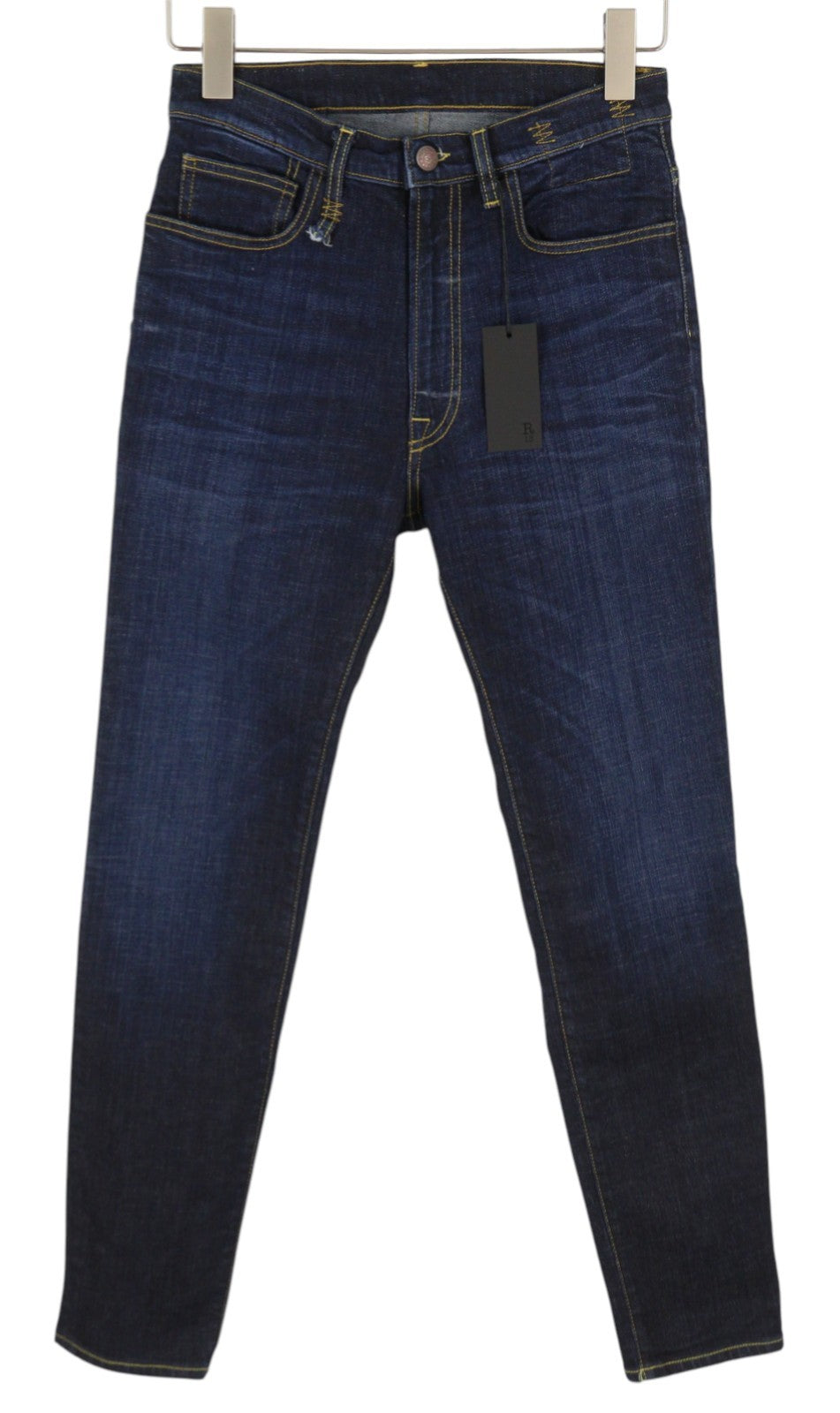 R13 High Rise Skinny Women Jeans 27 Howell Indigo Washed Faded Denim RRP€475