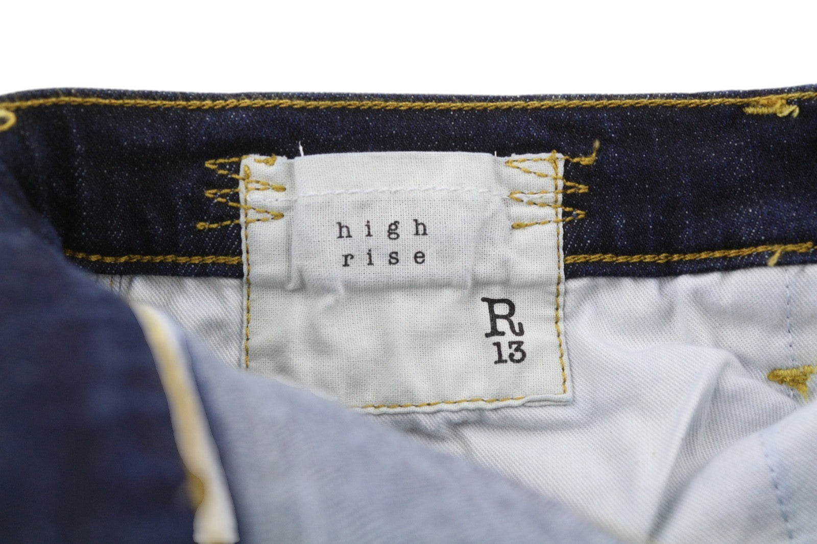 R13 High Rise Skinny Women Jeans 27 Howell Indigo Washed Faded Denim RRP€475