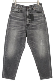 R13 Jennie Tapered Women Jeans 27 Vintage Grey Faded Ripped Distress RRP€540