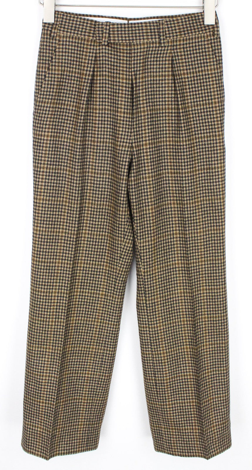SUITSUPPLY Brescia Trousers UK24R Wool Cashmere Brown Check Slim Fit Style
