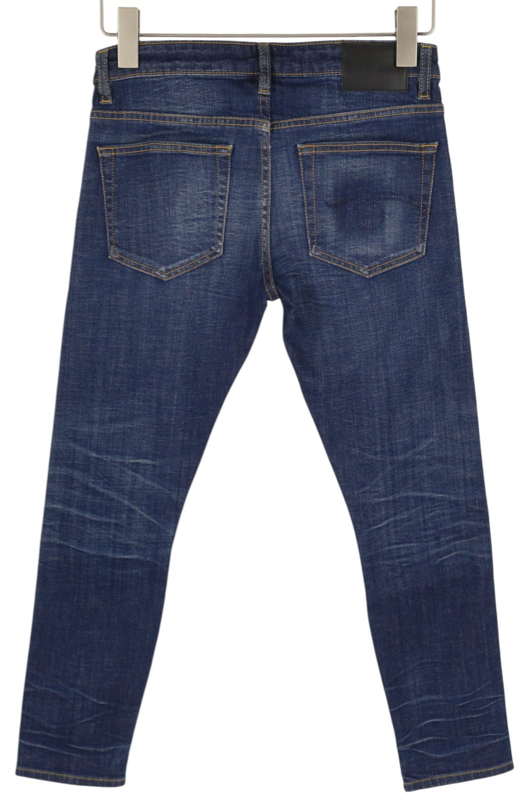 R13 Biker Boy Women Jeans 26 Howell Indigo Ankle Cropped Skinny Fit Faded Blue