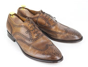 SUITSUPPLY Men's Formal Shoes EU44.5 Brown Oxford Leather Laced Low-Top