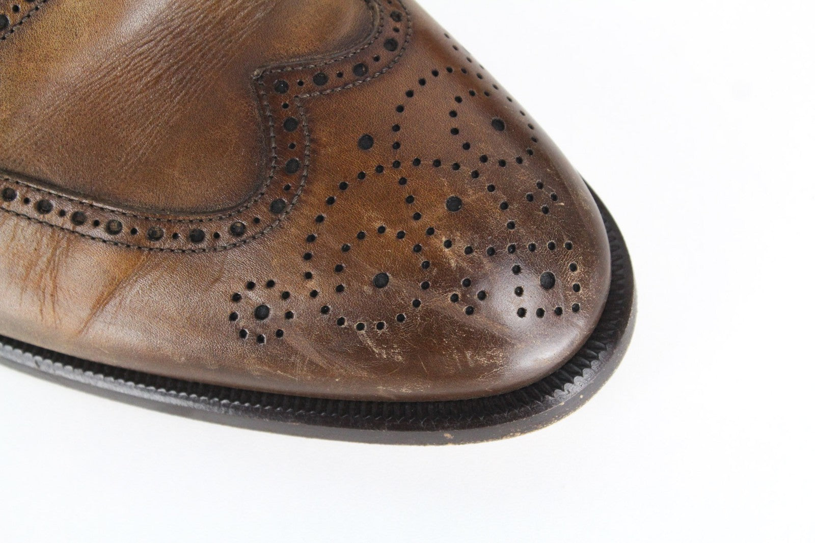 SUITSUPPLY Men's Formal Shoes EU44.5 Brown Oxford Leather Laced Low-Top