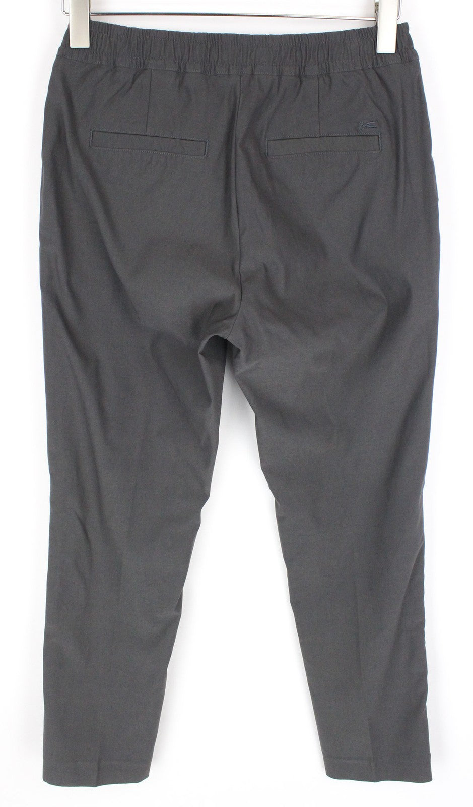 DENHAM Preston Women's Trousers S Grey Peated Stretch Front Slit Pocket