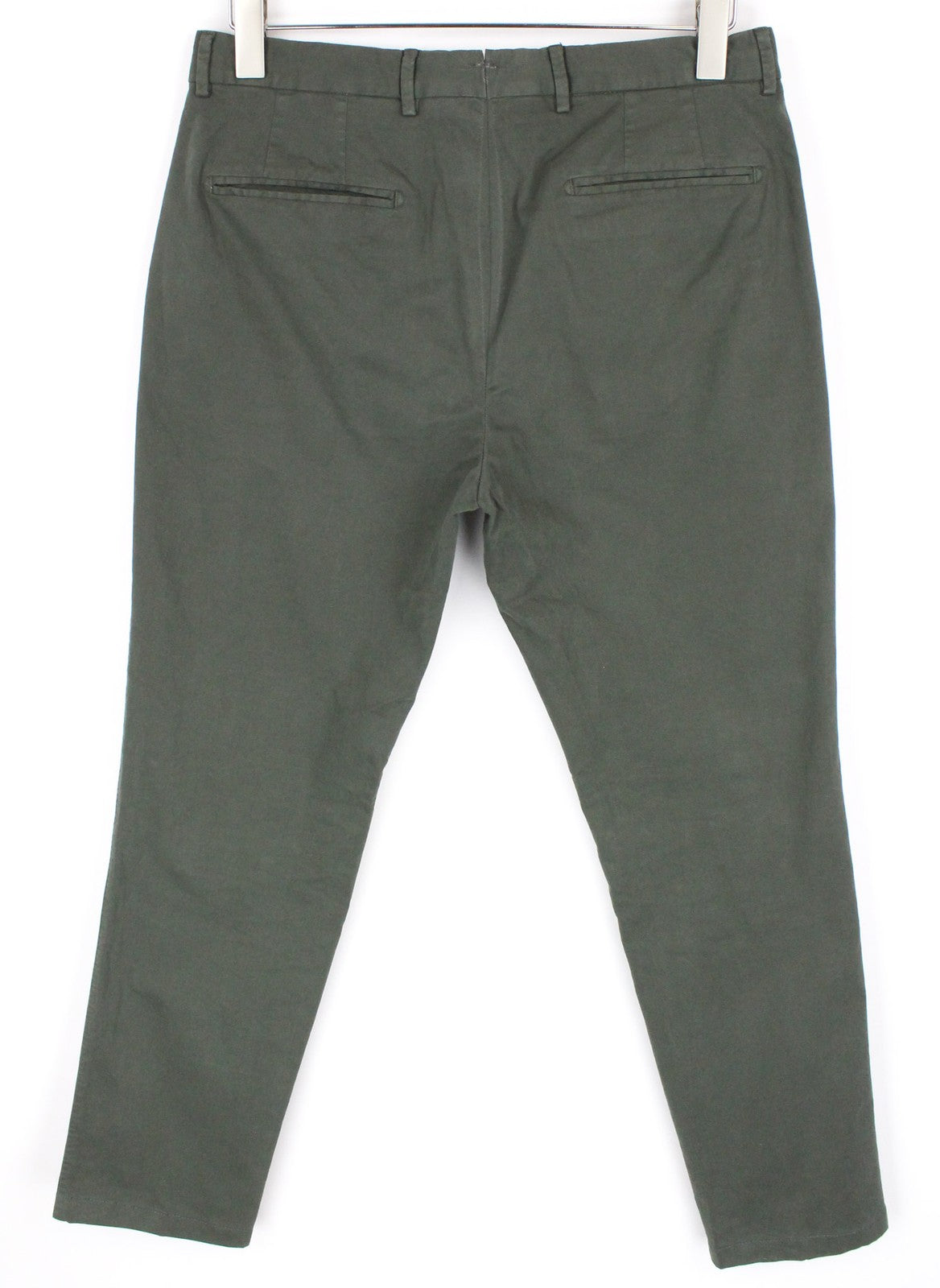 SUITSUPPLY Porto Novo Men's Trousers UK32R Green Cotton Stretch Lined Pants