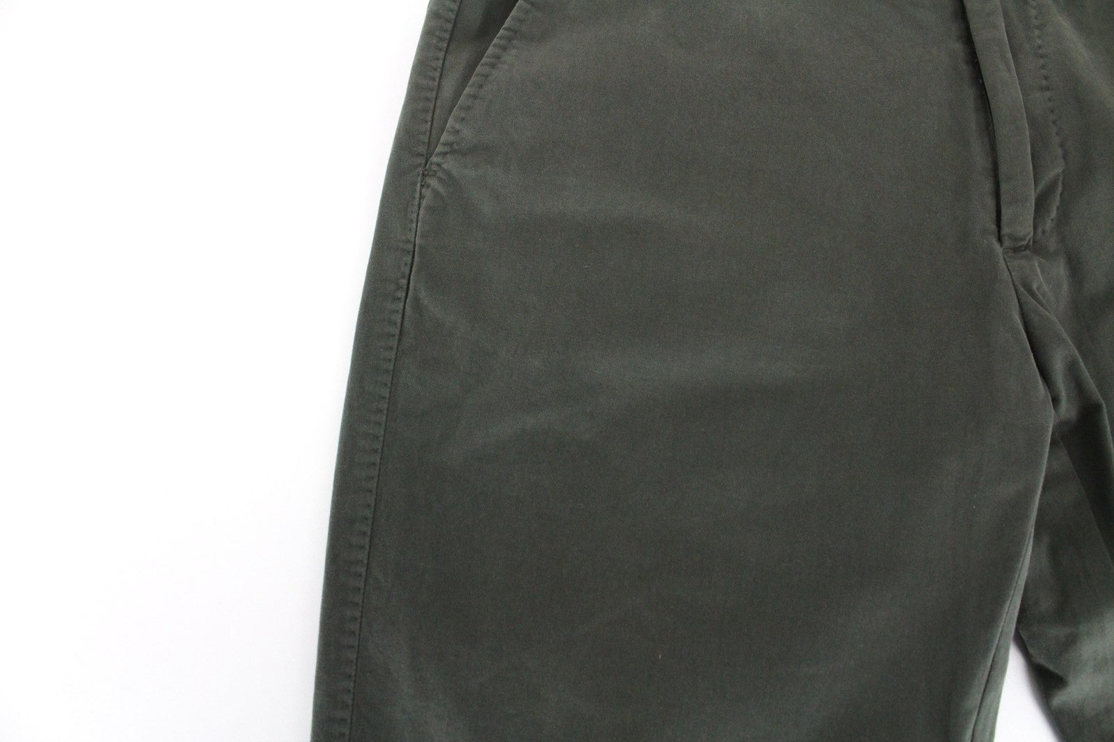 SUITSUPPLY Porto Novo Men's Trousers UK32R Green Cotton Stretch Lined Pants