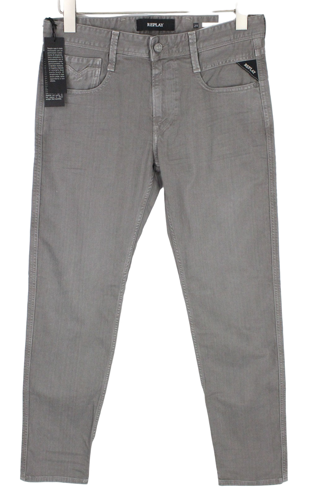 REPLAY Anbass Men's Jeans W29/L30 Grey Denim Slim Cotton Stretch Casual