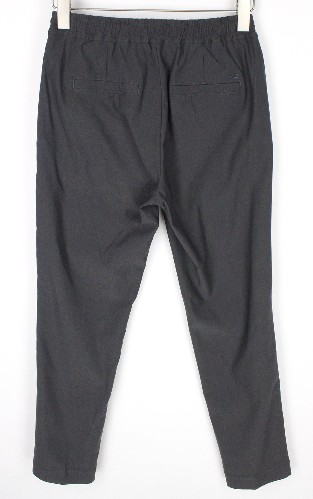 DENHAM Preston Women's Trousers S Grey Stretch Pleated Front Zip Style