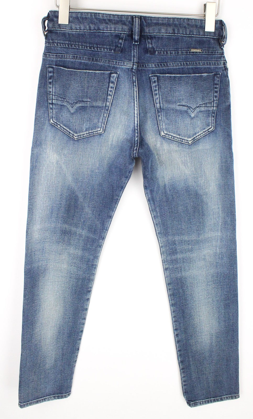 DIESEL D-Bazer 0870H Jeans W27/L32 Distress Blue Tapered Buttoned Stretch