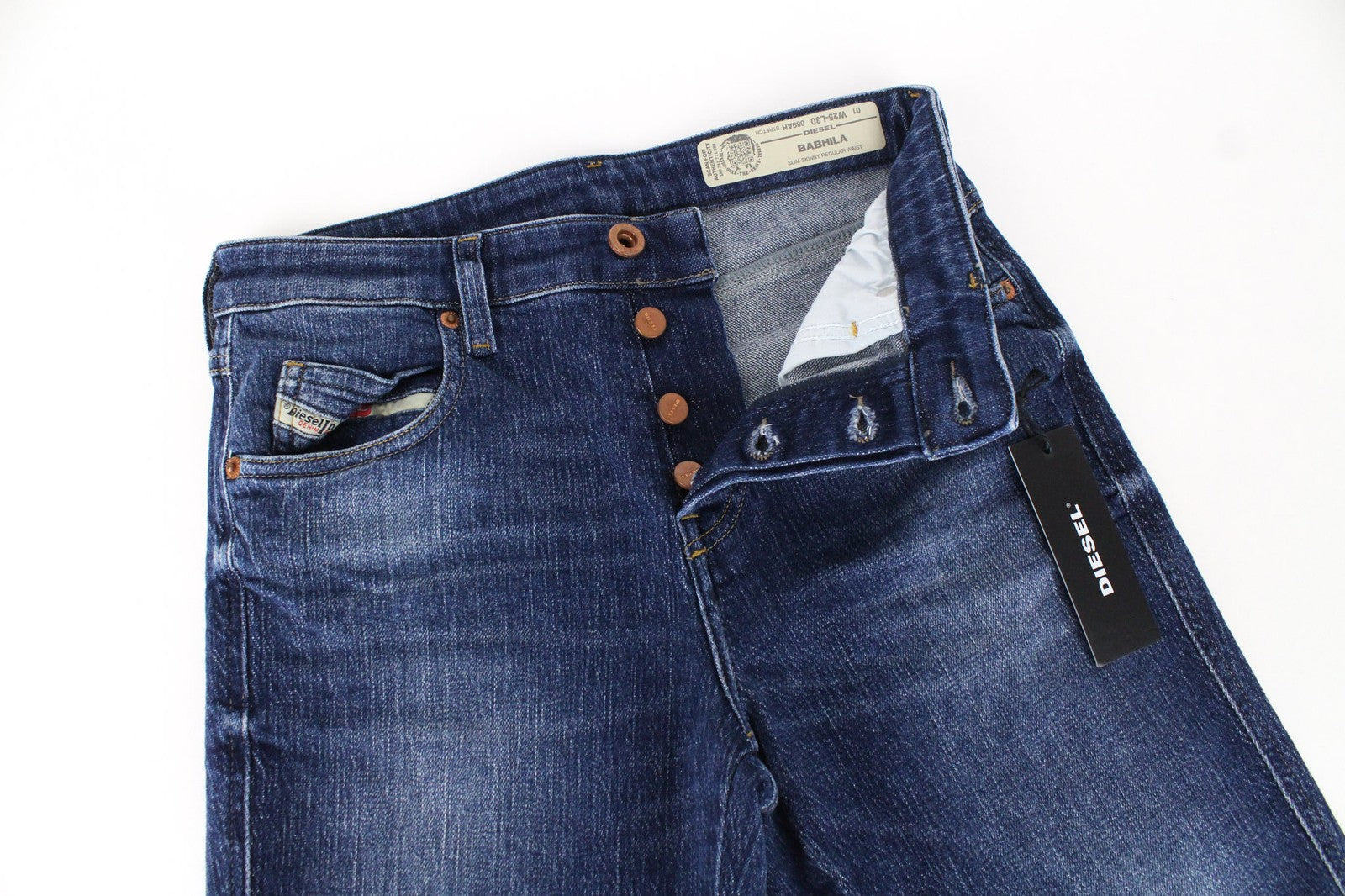 DIESEL Babhila 089AH Women's Jeans W25/L30 Dark Blue Slim Skinny Stretch Fit