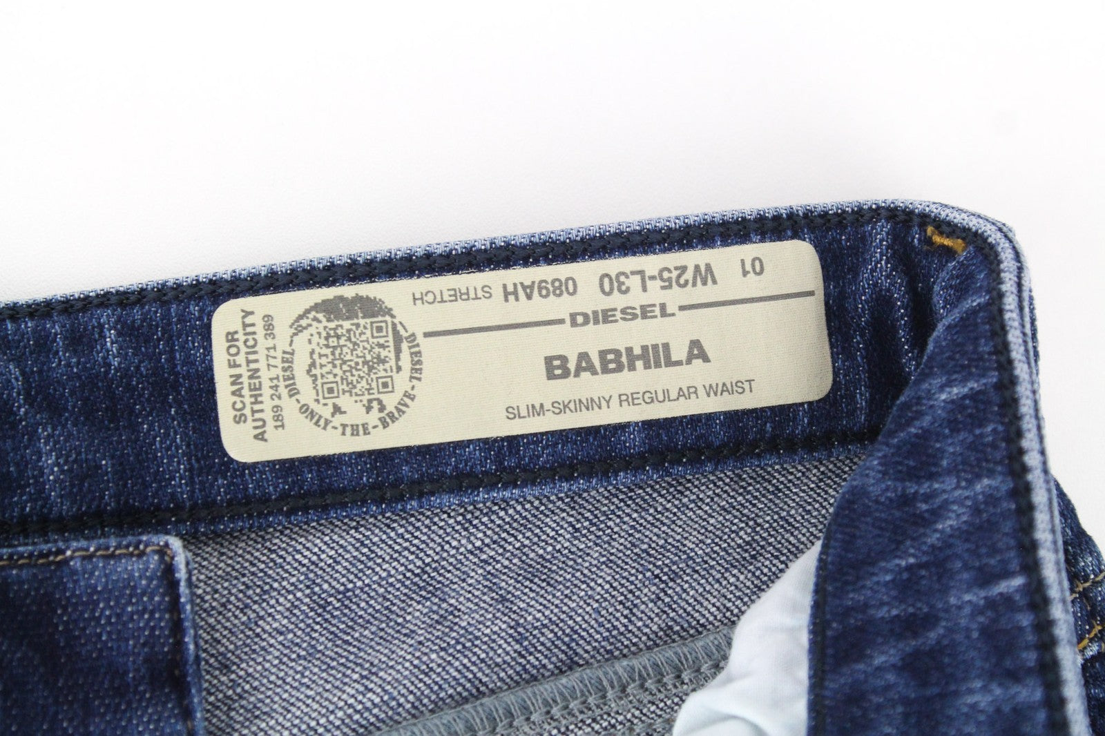 DIESEL Babhila 089AH Women's Jeans W25/L30 Dark Blue Slim Skinny Stretch Fit