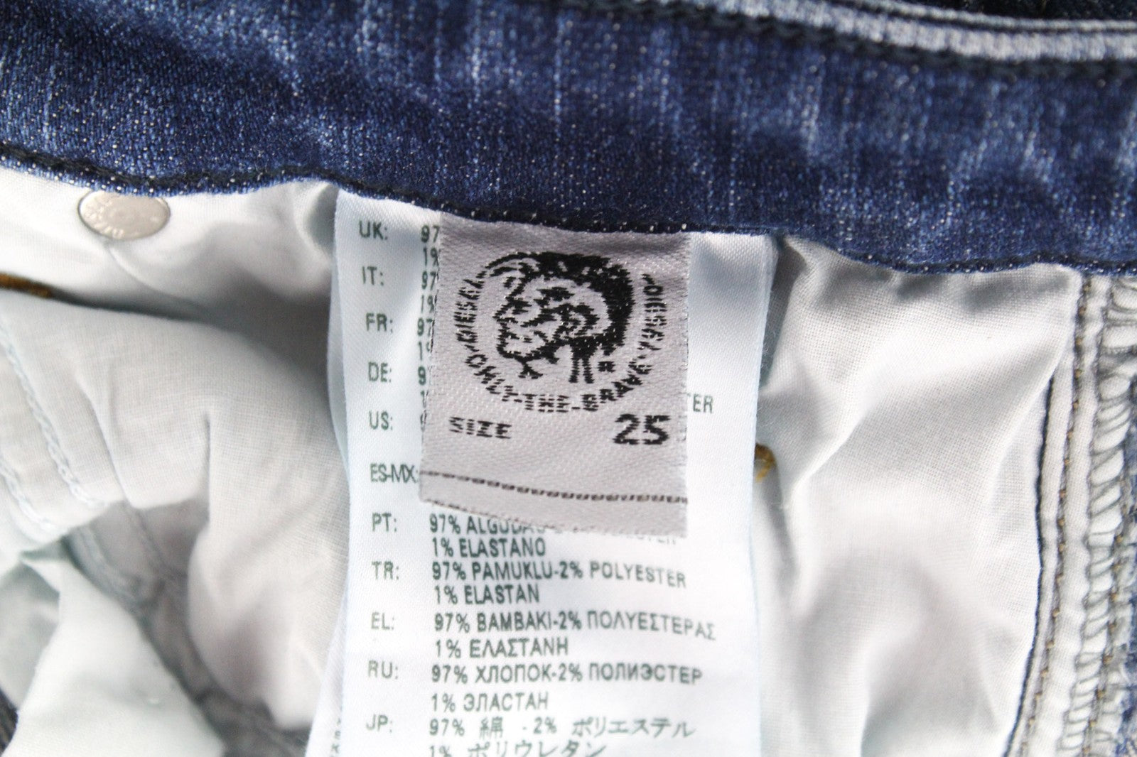 DIESEL Babhila 089AH Women's Jeans W25/L30 Dark Blue Slim Skinny Stretch Fit