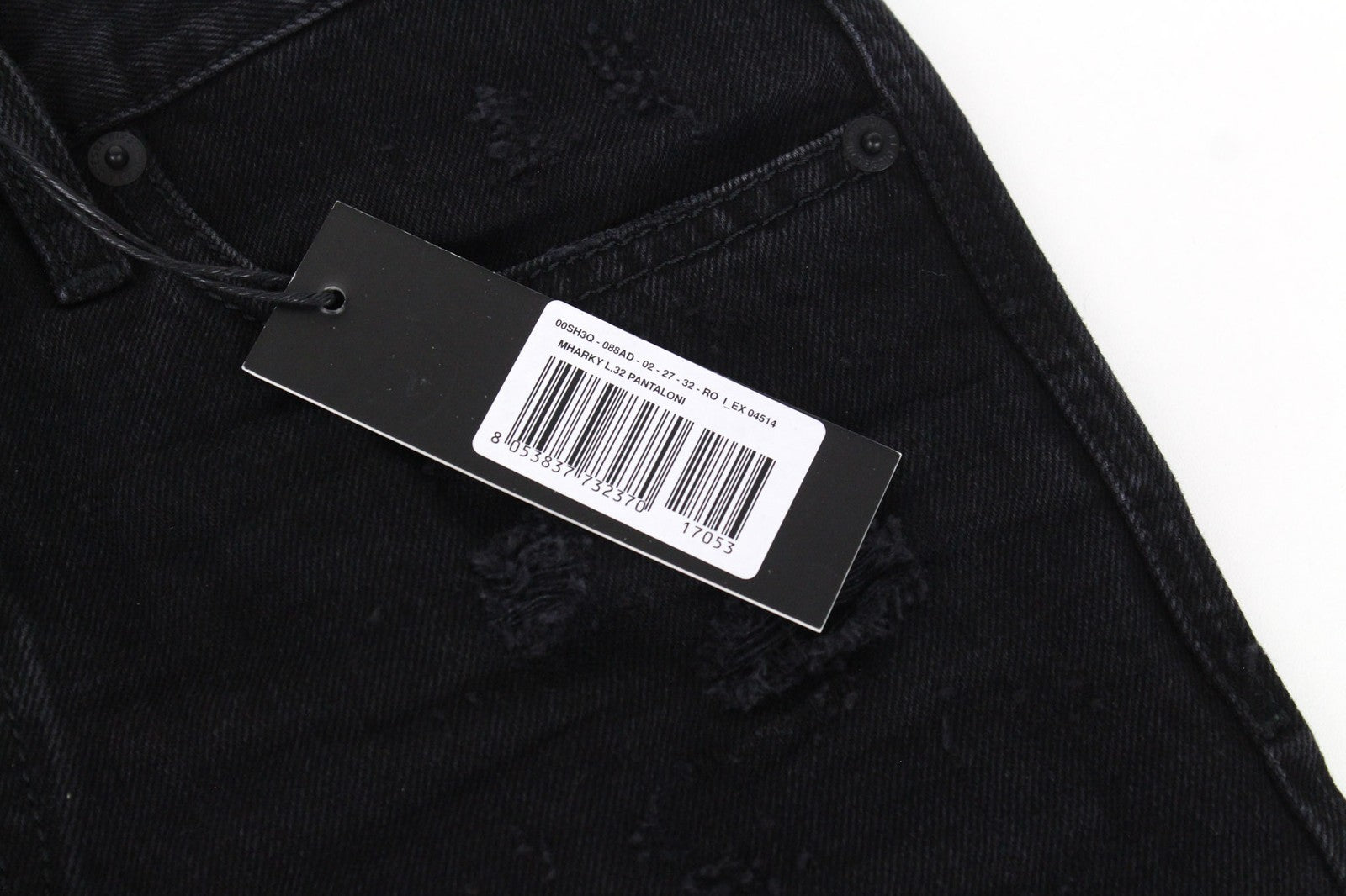 DIESEL Mharky 088AD Jeans W27/L32 Black Non-Stretch Slim Skinny Boys Jeans