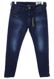 DIESEL D-Bazer 083AT Jeans W26/L30 Dark Blue Tapered Stretch Button Fly