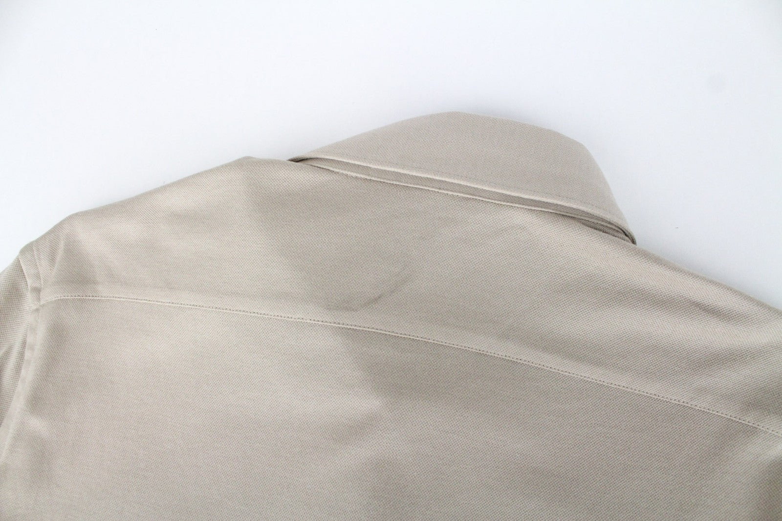 SUITSUPPLY Shirt 39/ 15 1/2/40/ 15 3/4 Beige Cotton Extra Slim Polo Neck