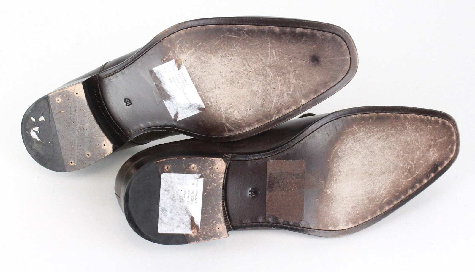 SUITSUPPLY Men's Formal Shoes EU44 Dark Brown Leather Classic Low-Top Dress