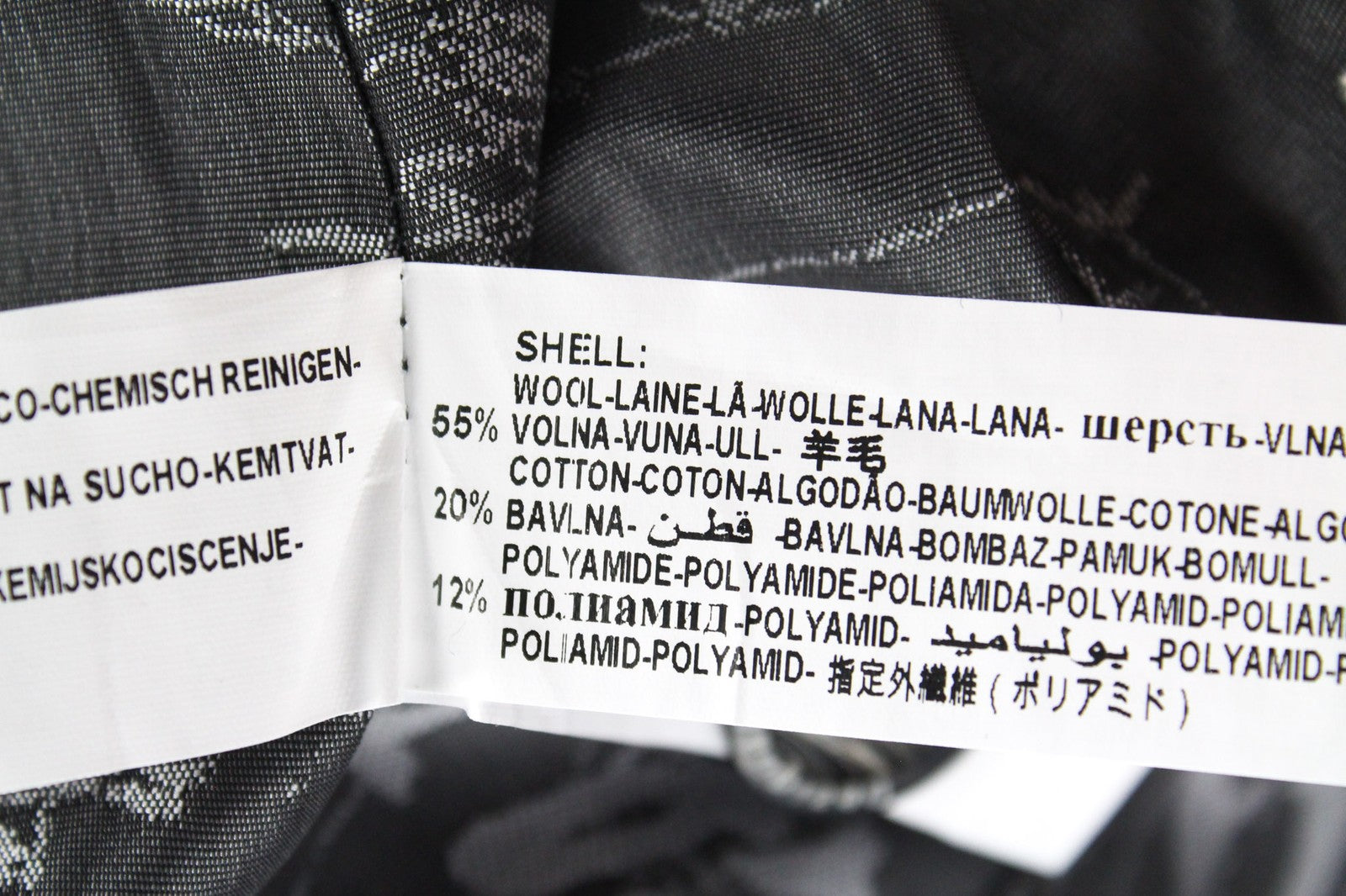 DESIGUAL Snowrobot Women's Coat 40 Navy Wool Cotton Checked Single-Breasted