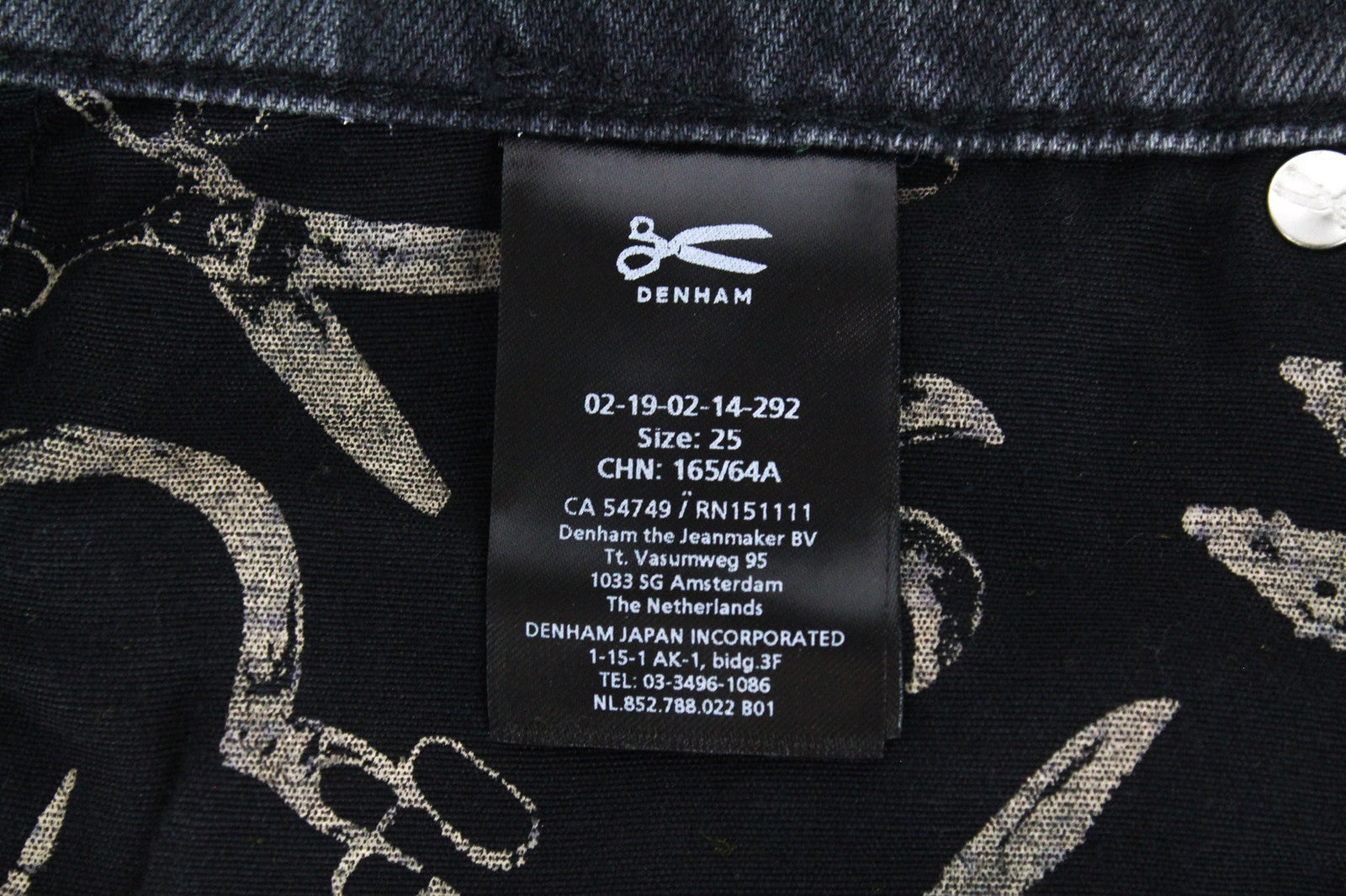 DENHAM Pearl Women's Skirt W25 Black Washed Cotton Mini Denim 5-Pocket Style