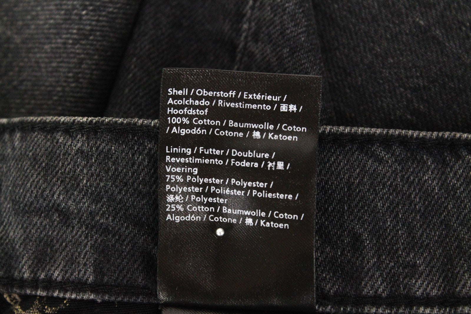 DENHAM Pearl Women's Skirt W25 Black Washed Cotton Mini Denim 5-Pocket Style