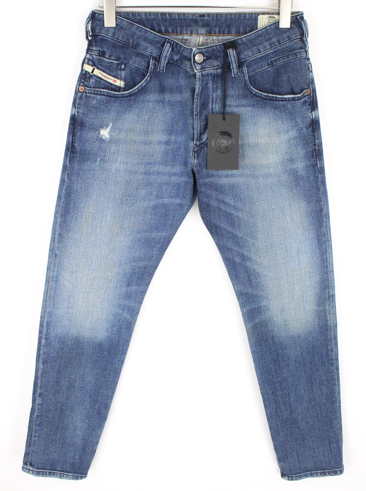 DIESEL D-Bazer 0870H Men's Jeans W29/L32 Blue Tapered Stretch Cotton Button Fly