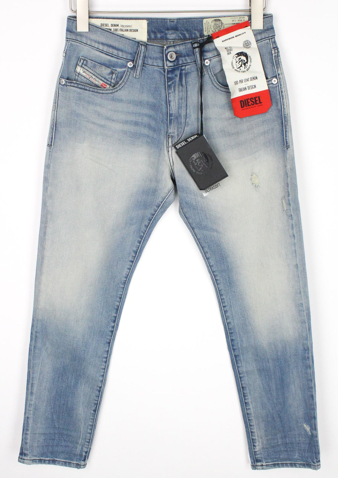 DIESEL D-Strukt 081AP Men's Jeans W28/L30 Blue Tapered Fit Cotton Stretch