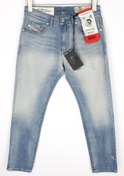 DIESEL D-Strukt 081AP Men's Jeans W28/L30 Blue Tapered Fit Cotton Stretch