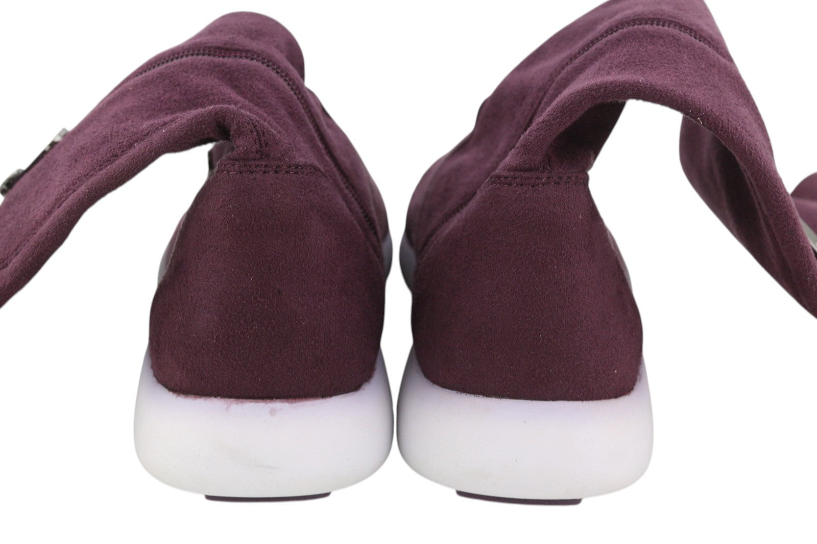 ARMANI EXCHANGE Women Shoes EU37 Burgundy Suede Leather Almond Toe Knee-Length