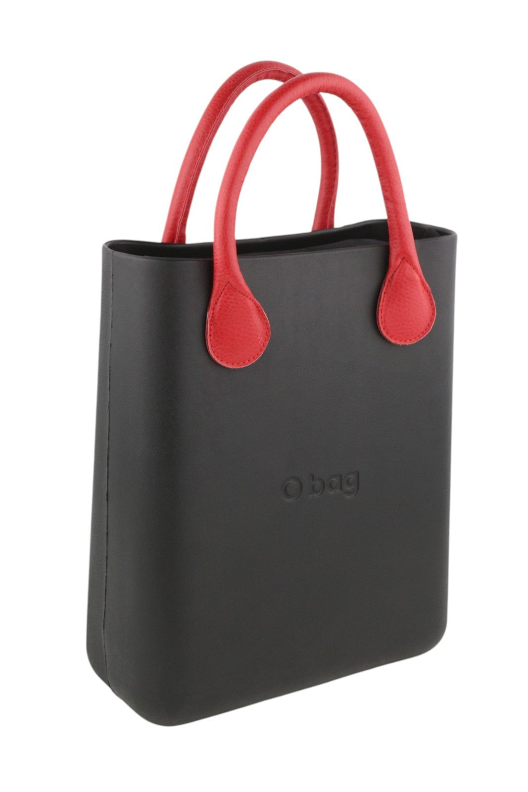 O BAG Chic Women Bag OS Black Textured Patterned Front With Inner Bag Logo Tote