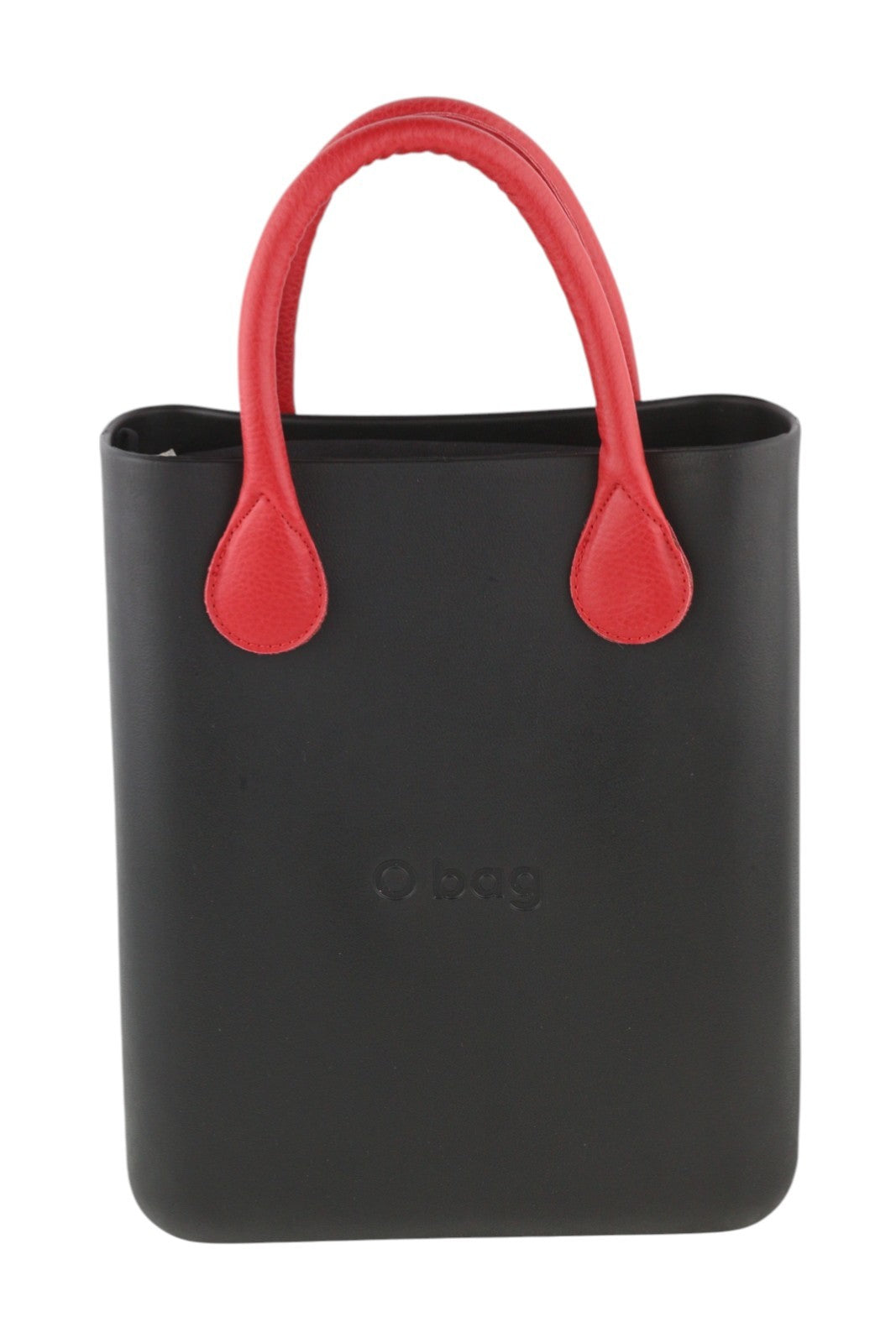 O BAG Chic Women Bag OS Black Textured Patterned Front With Inner Bag Logo Tote