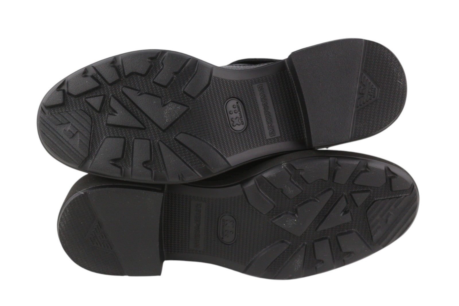 EMPORIO ARMANI X3N144 Women Boots EU37 Black Leather Buckle Detail Ankle RRP€399