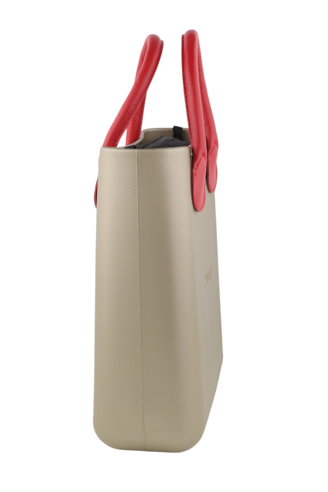 O BAG Chic Women's Bag OS Brown Gold Double Handles With Inner Bag Square Tote