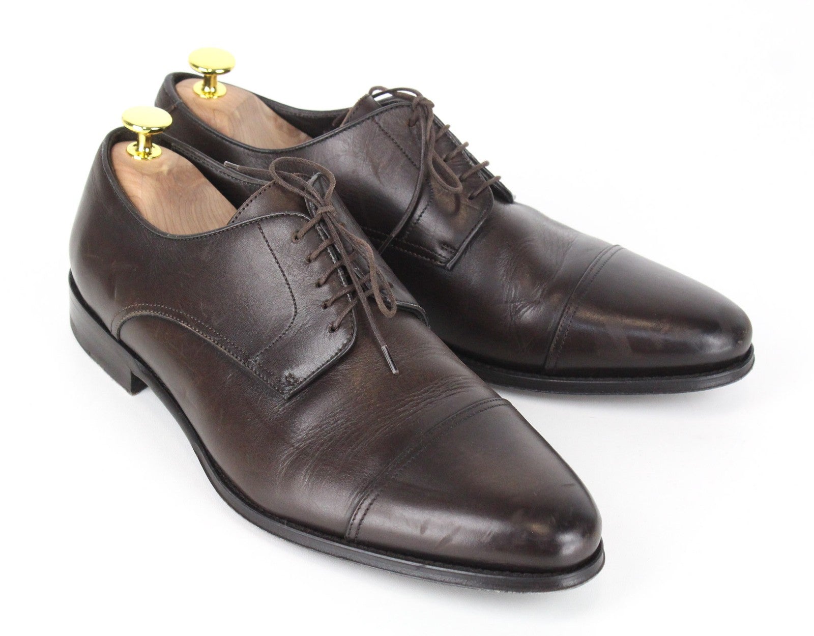 SUITSUPPLY Men's Shoes EU42 Dark Brown Leather Blake Oxford Lace-Up