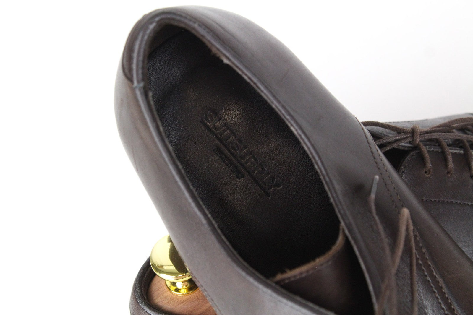 SUITSUPPLY Men's Shoes EU42 Dark Brown Leather Blake Oxford Lace-Up