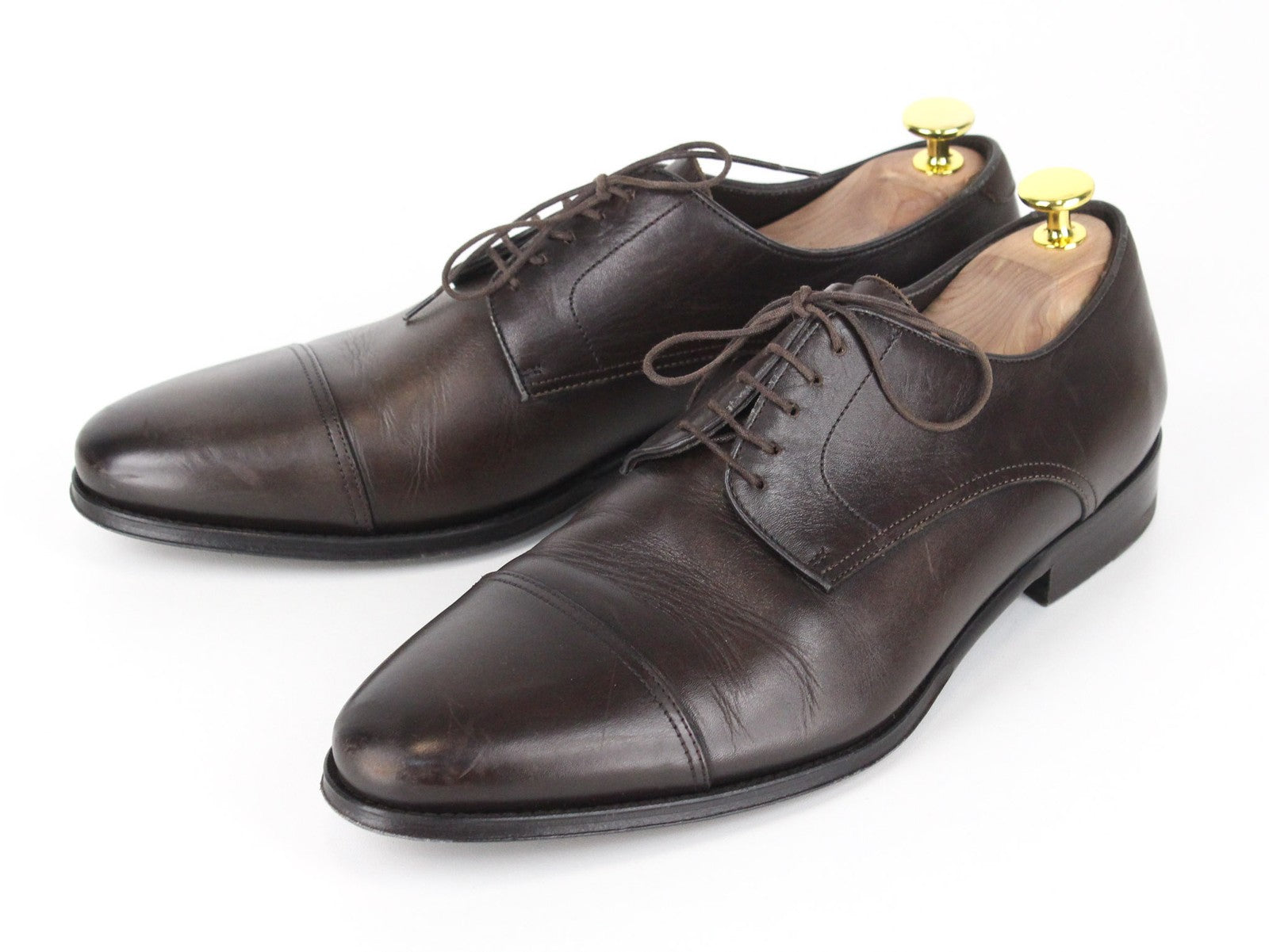 SUITSUPPLY Men's Shoes EU42 Dark Brown Leather Blake Oxford Lace-Up