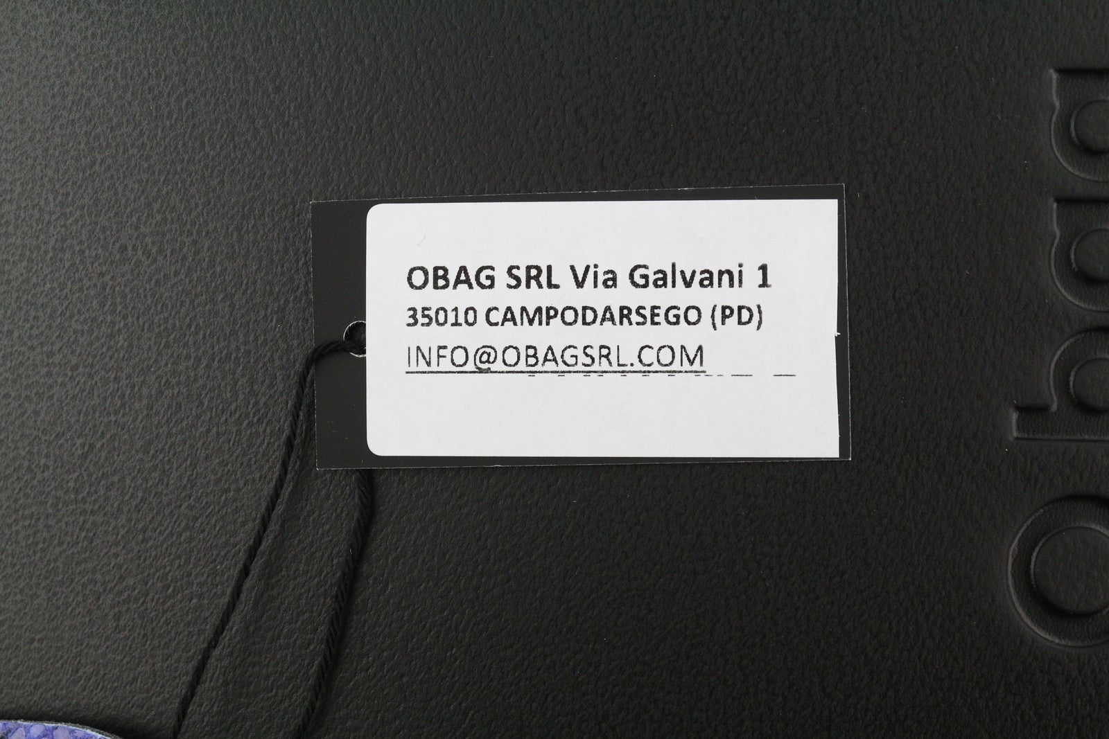 O BAG Chic Women Bag OS Black Purple Double Handles Inner Bag Tote Square Logo