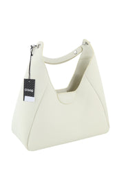 O BAG Ginevra Women Bag OS White Magnetic Closure Lined Hobo Crossbody Casual