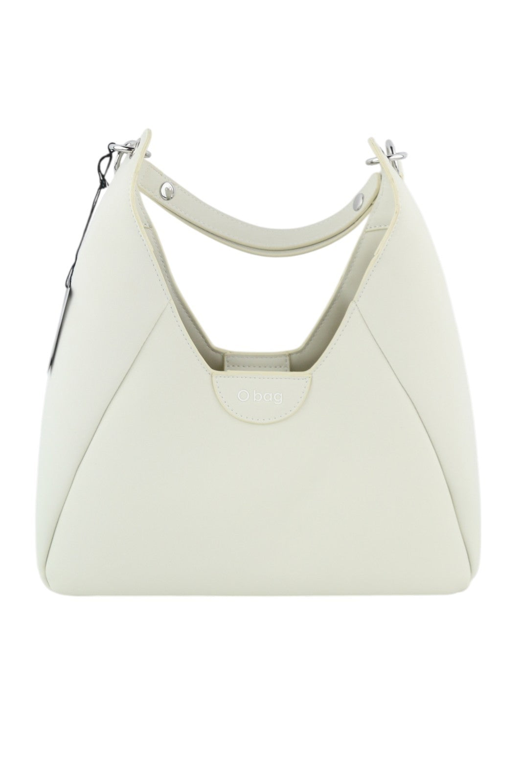 O BAG Ginevra Women Bag OS White Magnetic Closure Lined Hobo Crossbody Casual