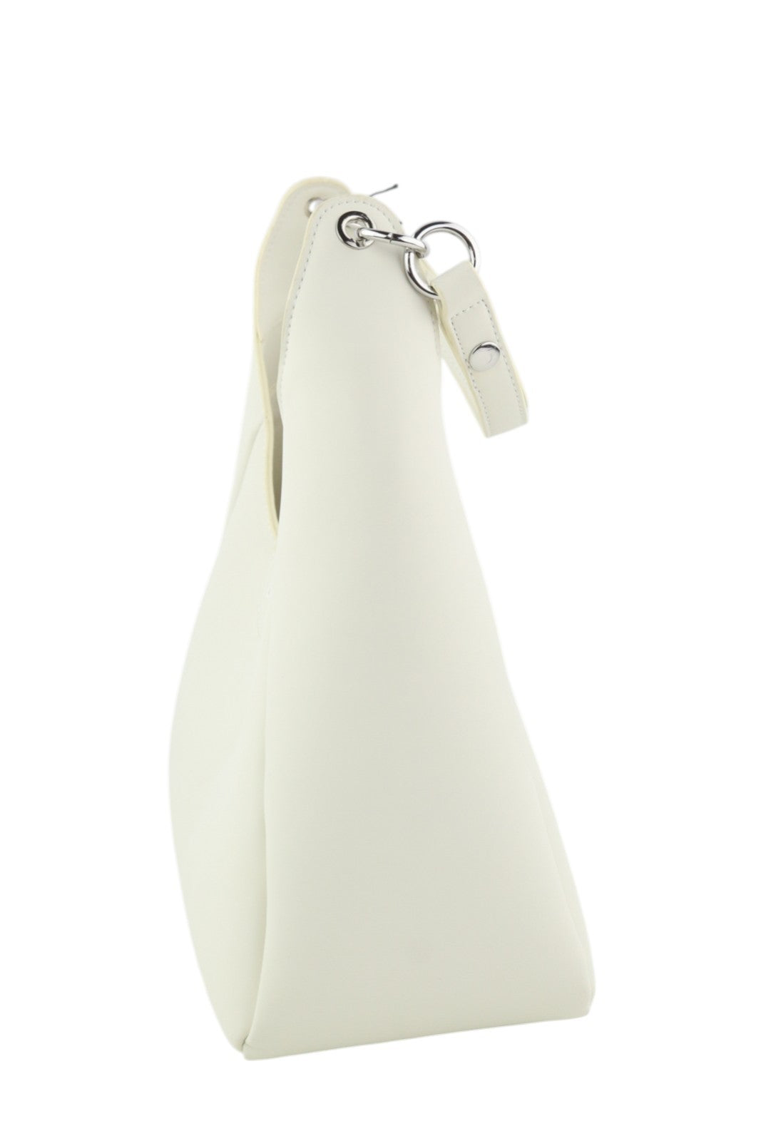 O BAG Ginevra Women Bag OS White Magnetic Closure Lined Hobo Crossbody Casual