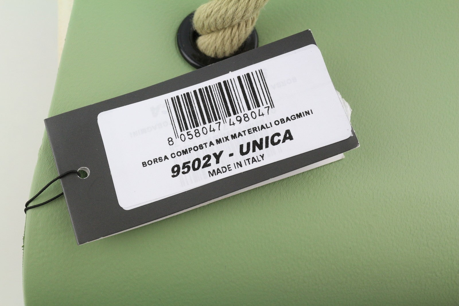 O BAG Mini Women Bag OS Light Green With Inner Bag Double Handles Logo Casual