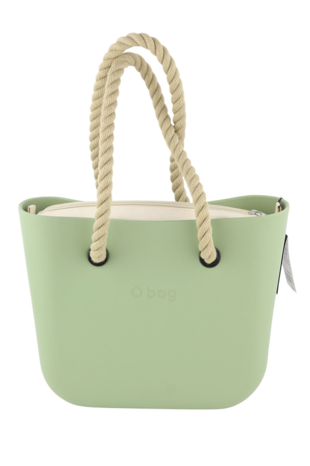 O BAG Mini Women Bag OS Light Green With Inner Bag Double Handles Logo Casual