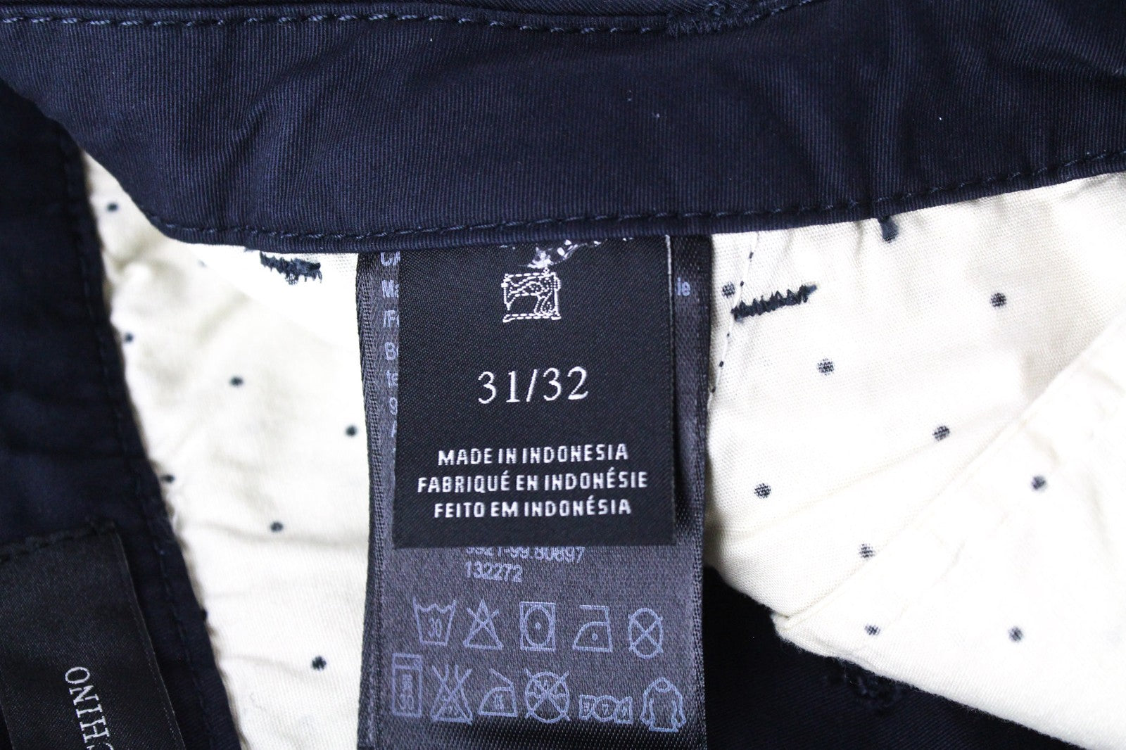 MAISON SCOTCH W31/L32 Navy Women's Cropped Classic Stretch Chino