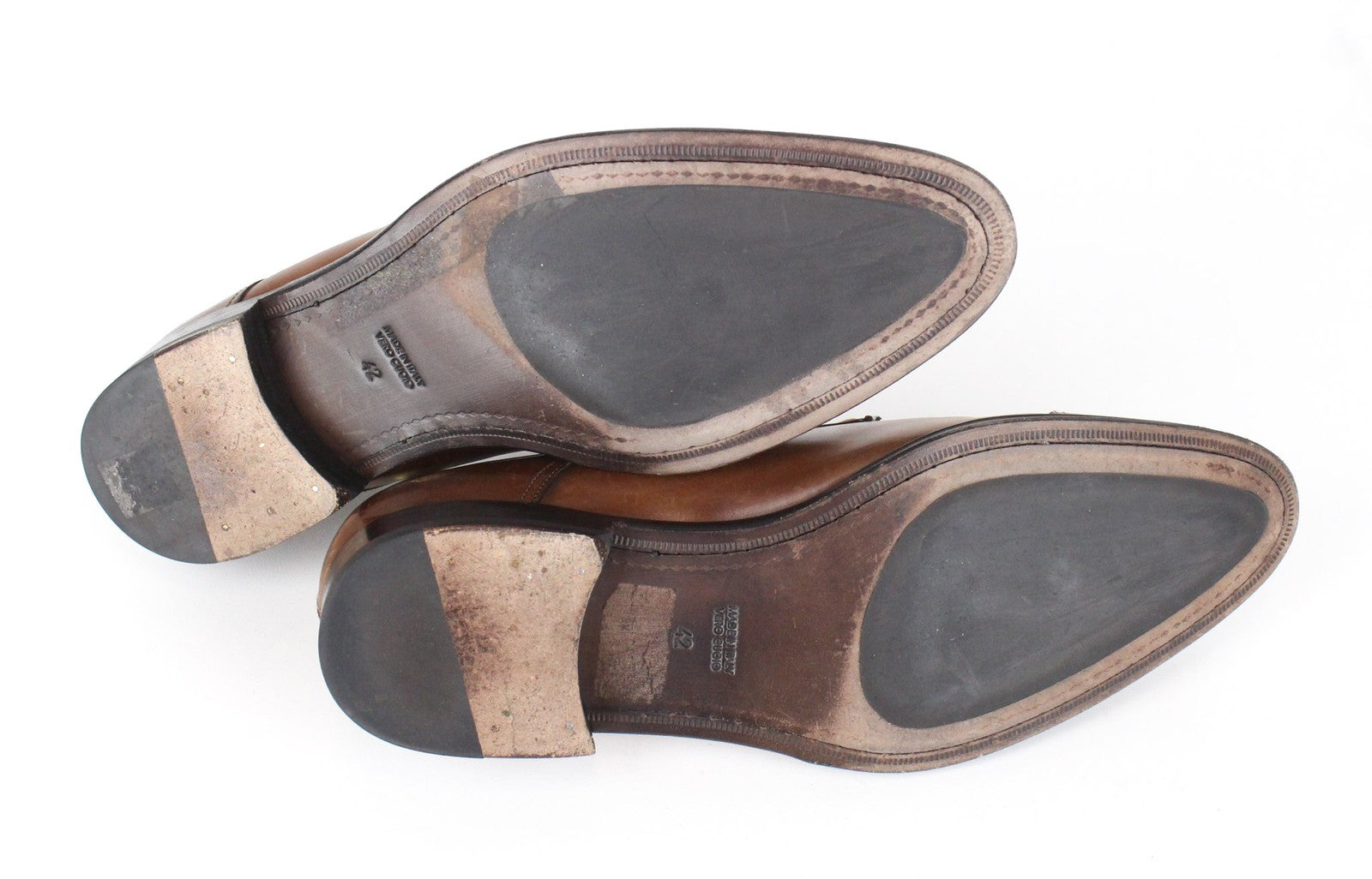 SUITSUPPLY Men's Shoes EU42 Mid Brown Blake Oxford Pure Calf Leather