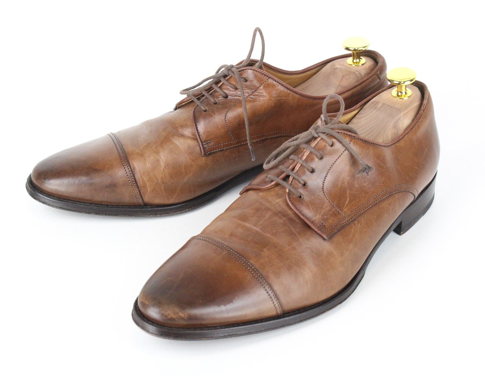 SUITSUPPLY Men's Shoes EU42 Mid Brown Blake Oxford Pure Calf Leather